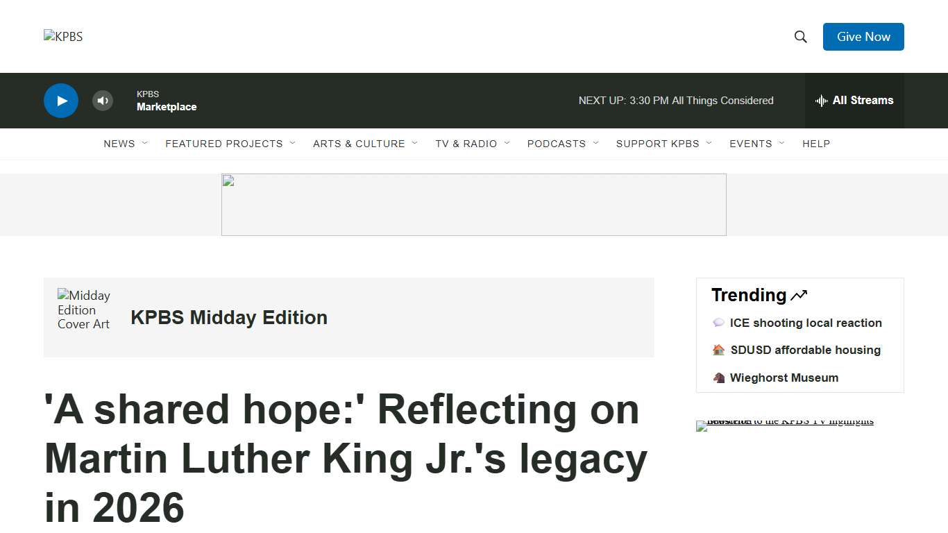 A shared hope:' Reflecting on Martin Luther King Jr.'s legacy in 2026 KPBS Public Media